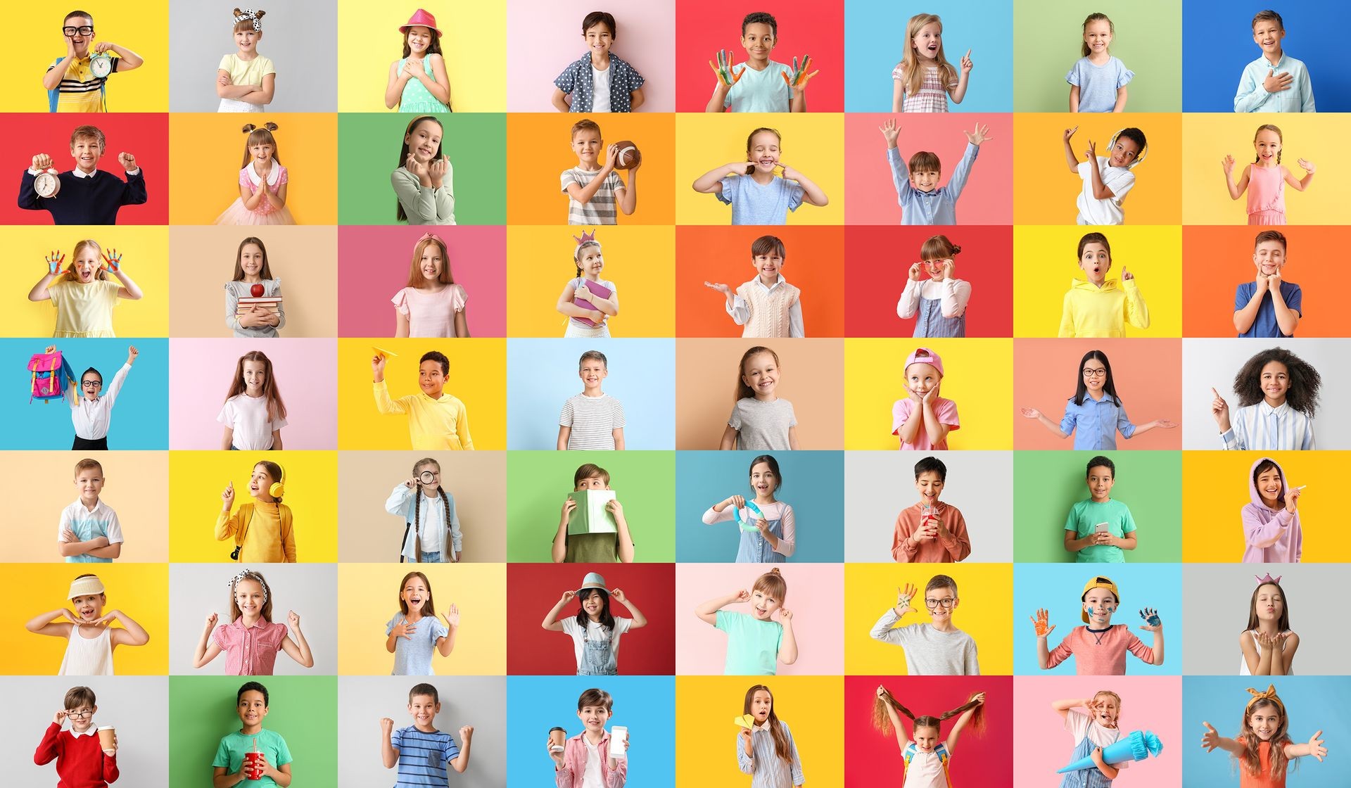 kleurrijke portretten van kinderen - chiQos - intake